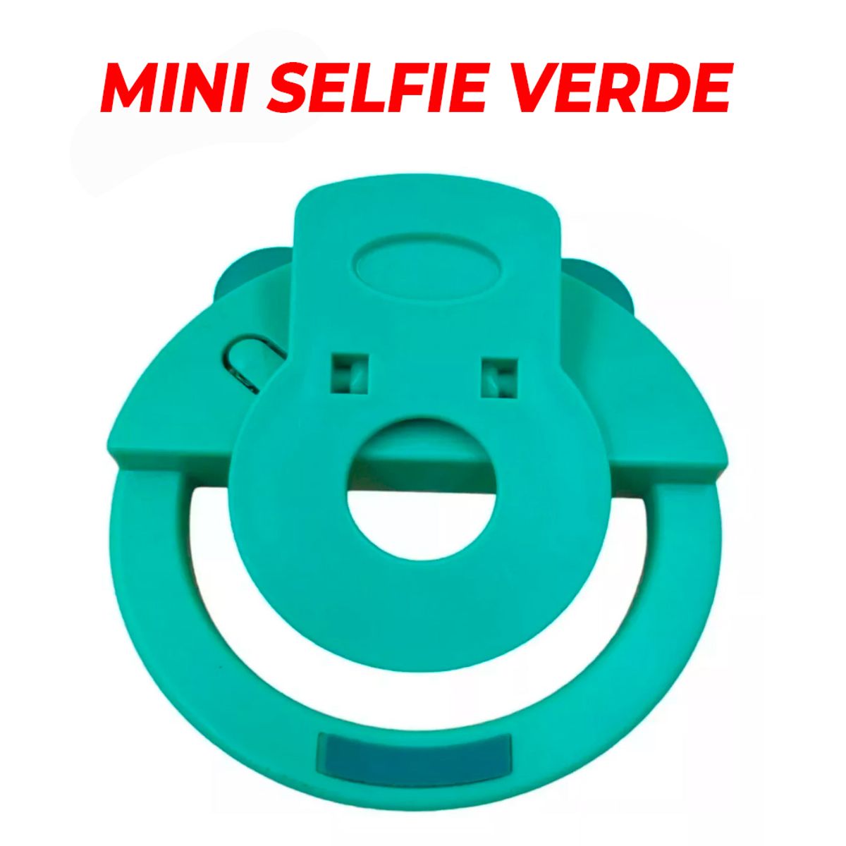 GENERICO - Mini Aro Selfie Con Luz Led y Batería Recargable Verde Para Telefono