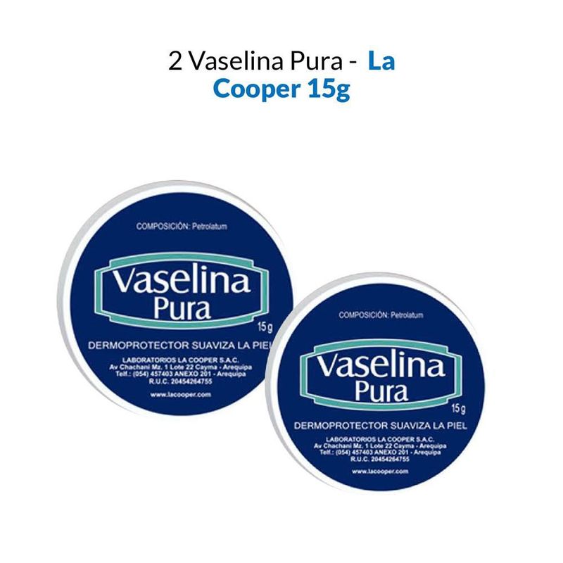 GENERICO - 2 Vaselina Pura La Cooper x 15g