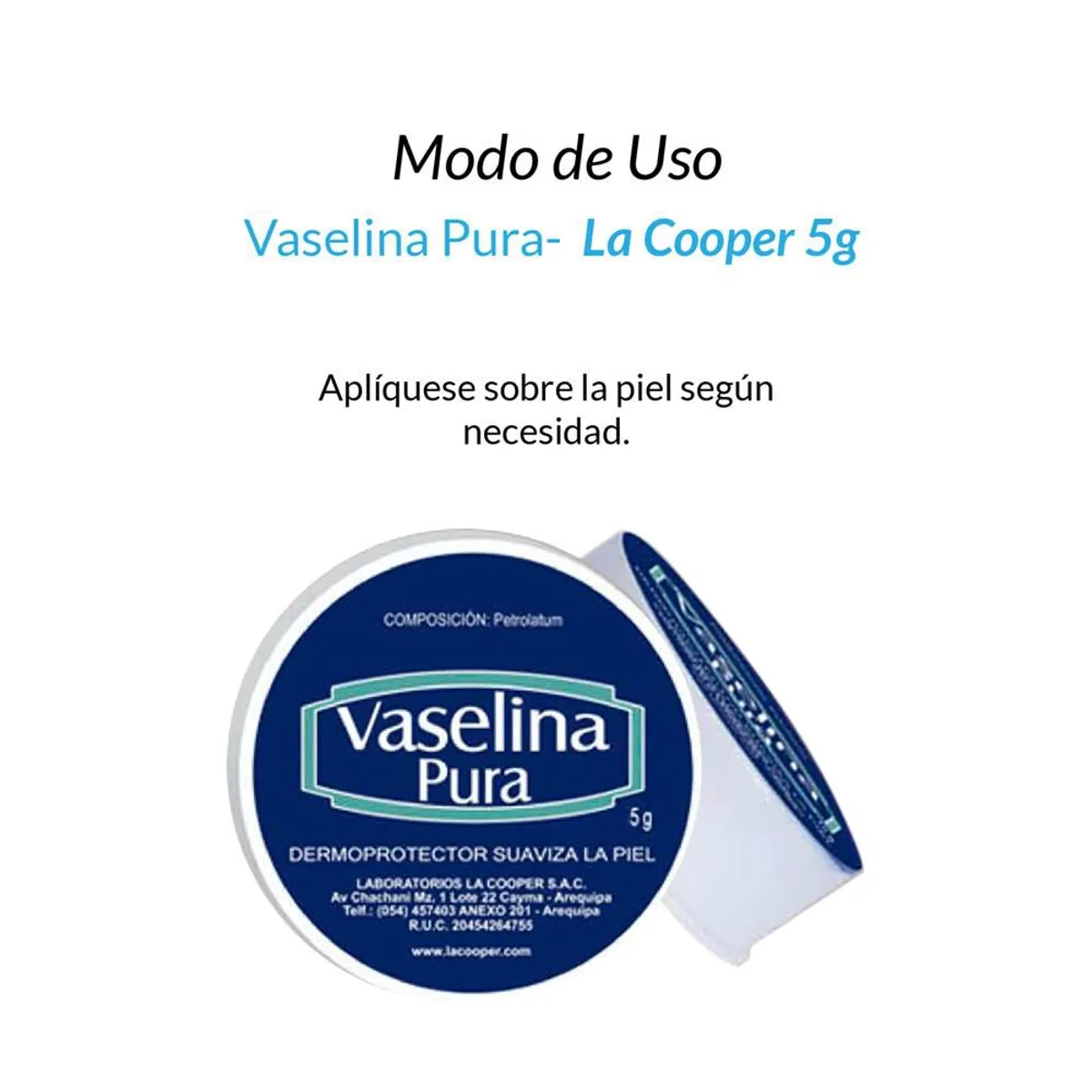 GENERICO - Vaselina Pura La Cooper x 5g
