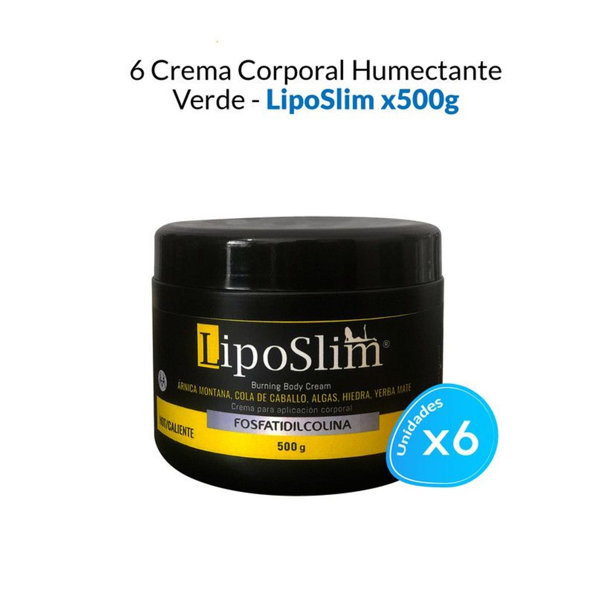 GENERICO - 6 Crema Corporal con Fosfatidilcolina Amarillo - LipoSlim 500gr
