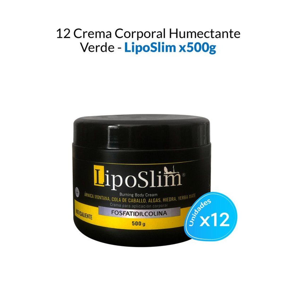 GENERICO - 12 Crema Corporal con Fosfatidilcolina Amarillo - LipoSlim 500gr