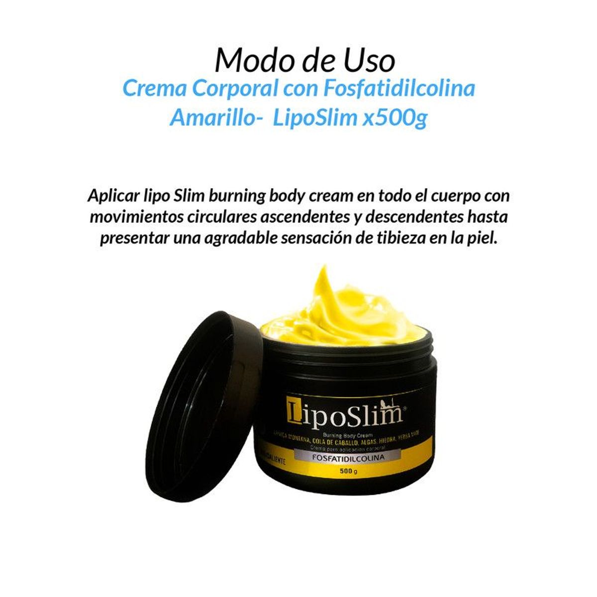 GENERICO - 12 Crema Corporal con Fosfatidilcolina Amarillo - LipoSlim 500gr