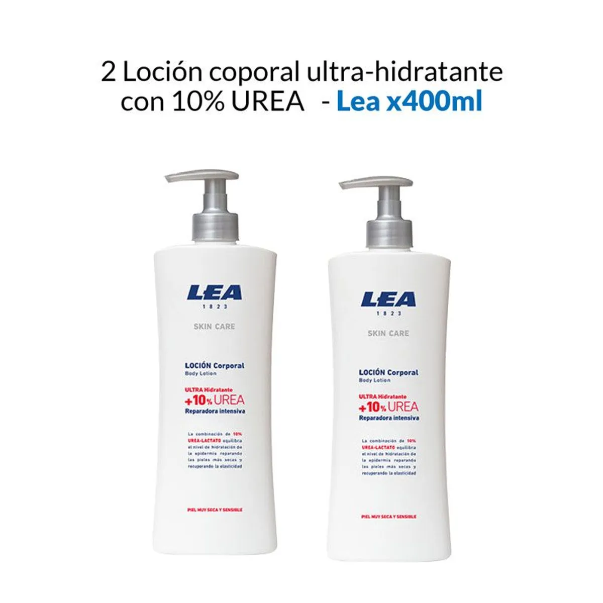 GENERICO - 2 Loción corporal ultra-hidratante con 10% UREA - Lea x400ml