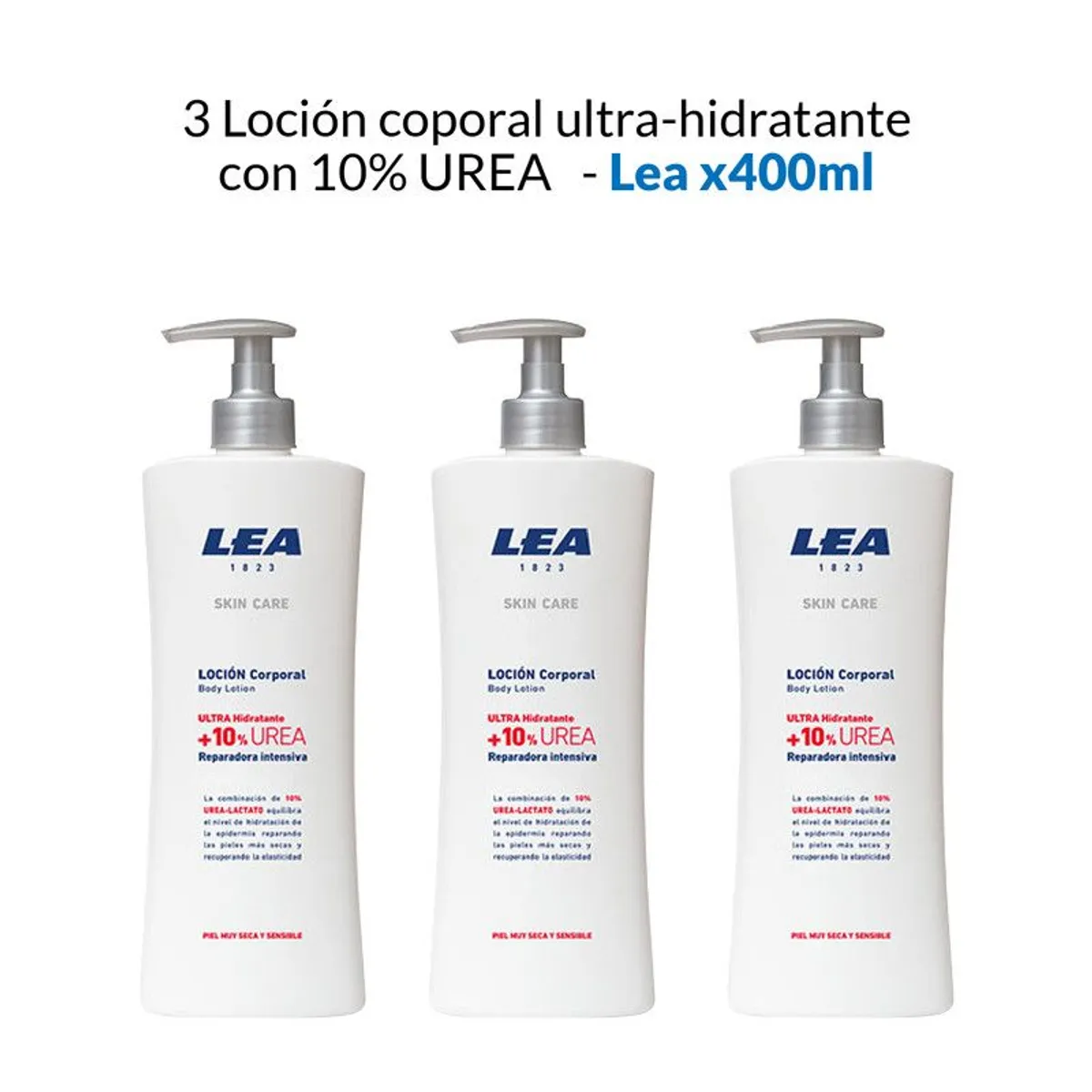 GENERICO - 3 Loción corporal ultra-hidratante con 10% UREA - Lea x400ml
