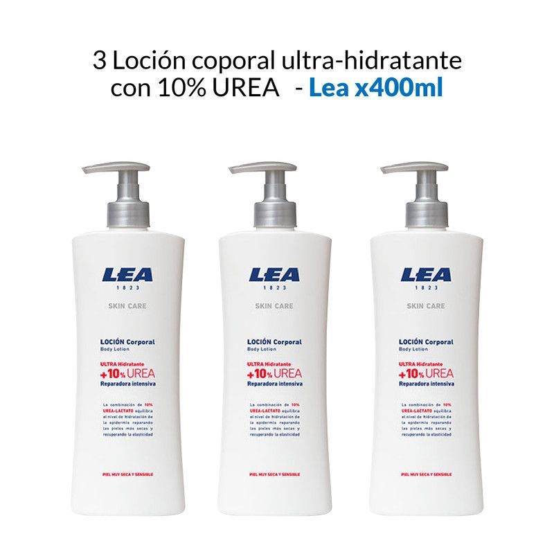 GENERICO - 3 Loción corporal ultra-hidratante con 10% UREA - Lea x400ml