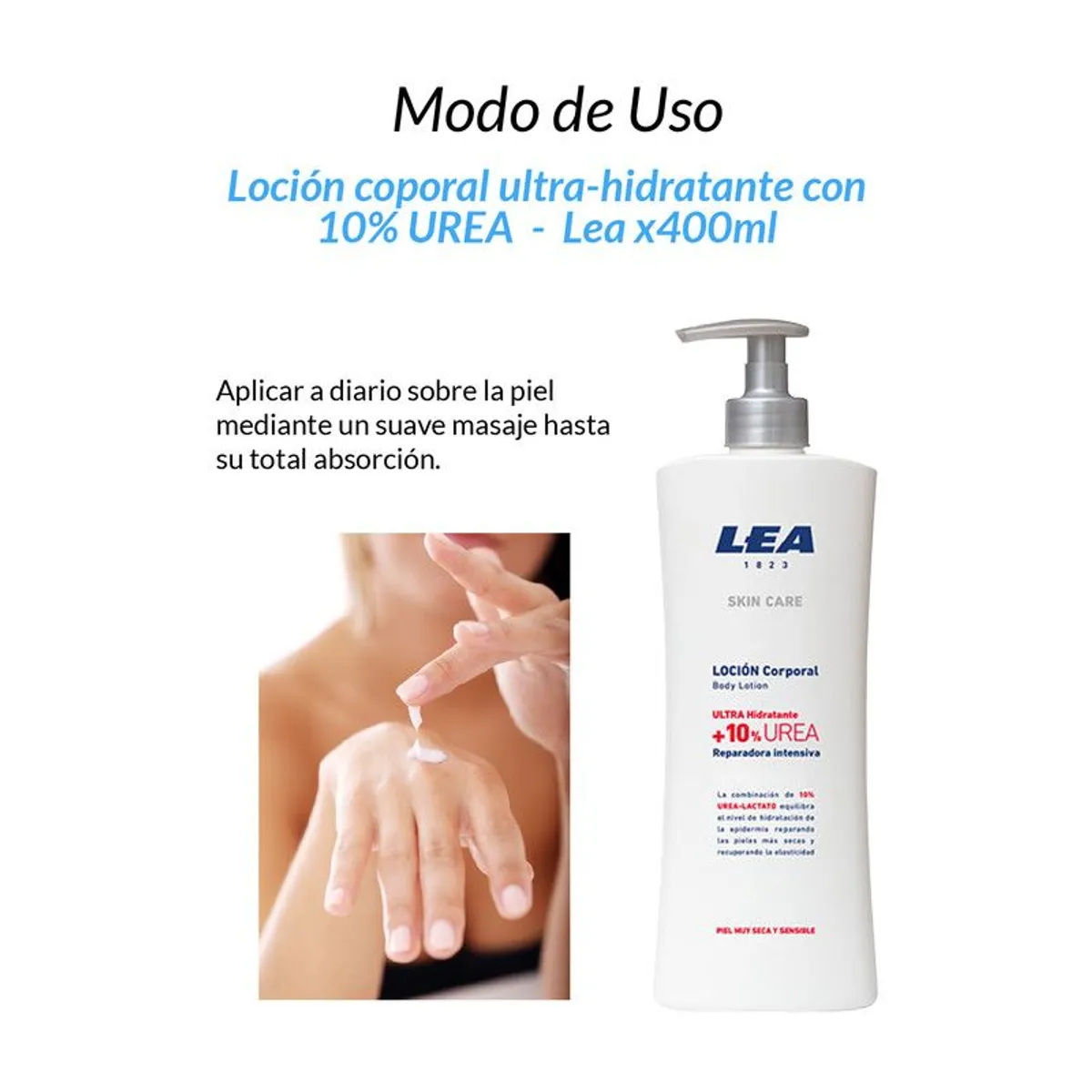 GENERICO - 3 Loción corporal ultra-hidratante con 10% UREA - Lea x400ml
