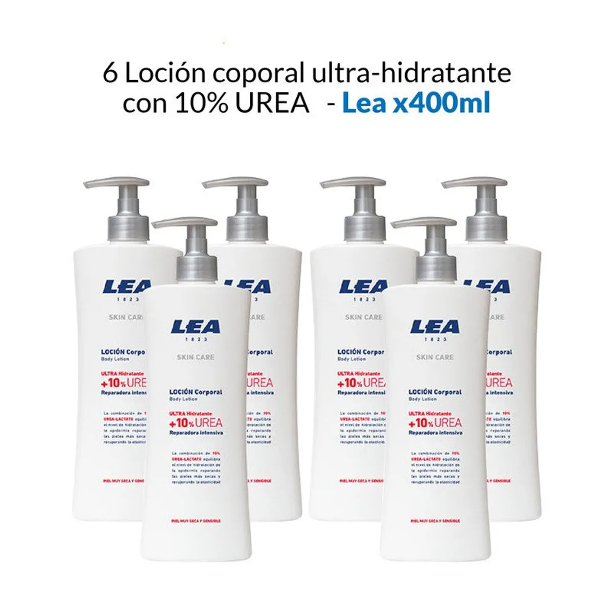 GENERICO - 6 Loción corporal ultra-hidratante con 10% UREA - Lea x400ml