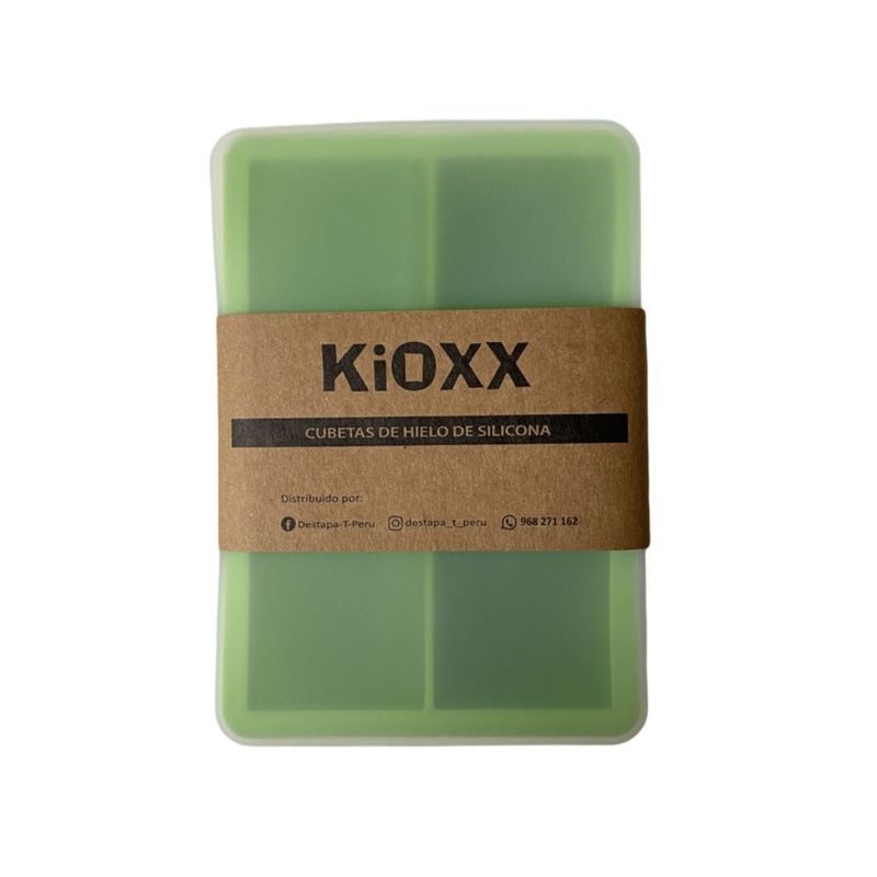 KIOXX - Cubeta de hielo de silicona KIOXX 6 cavidades Verde