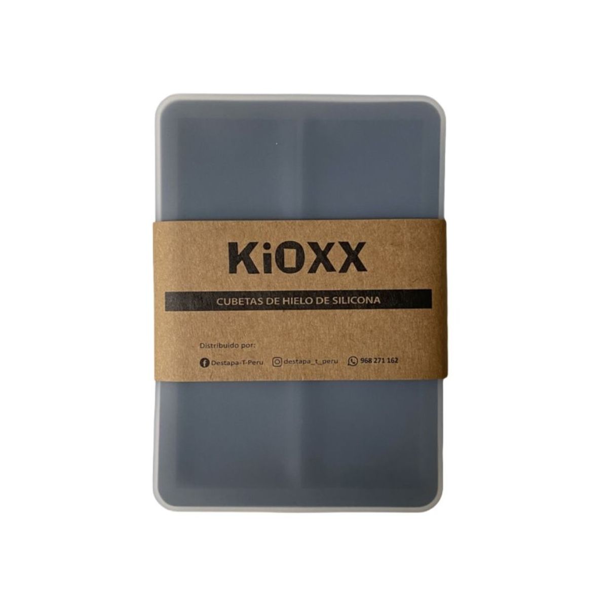 KIOXX - Cubeta de hielo de silicona KIOXX 6 cavidades Negra