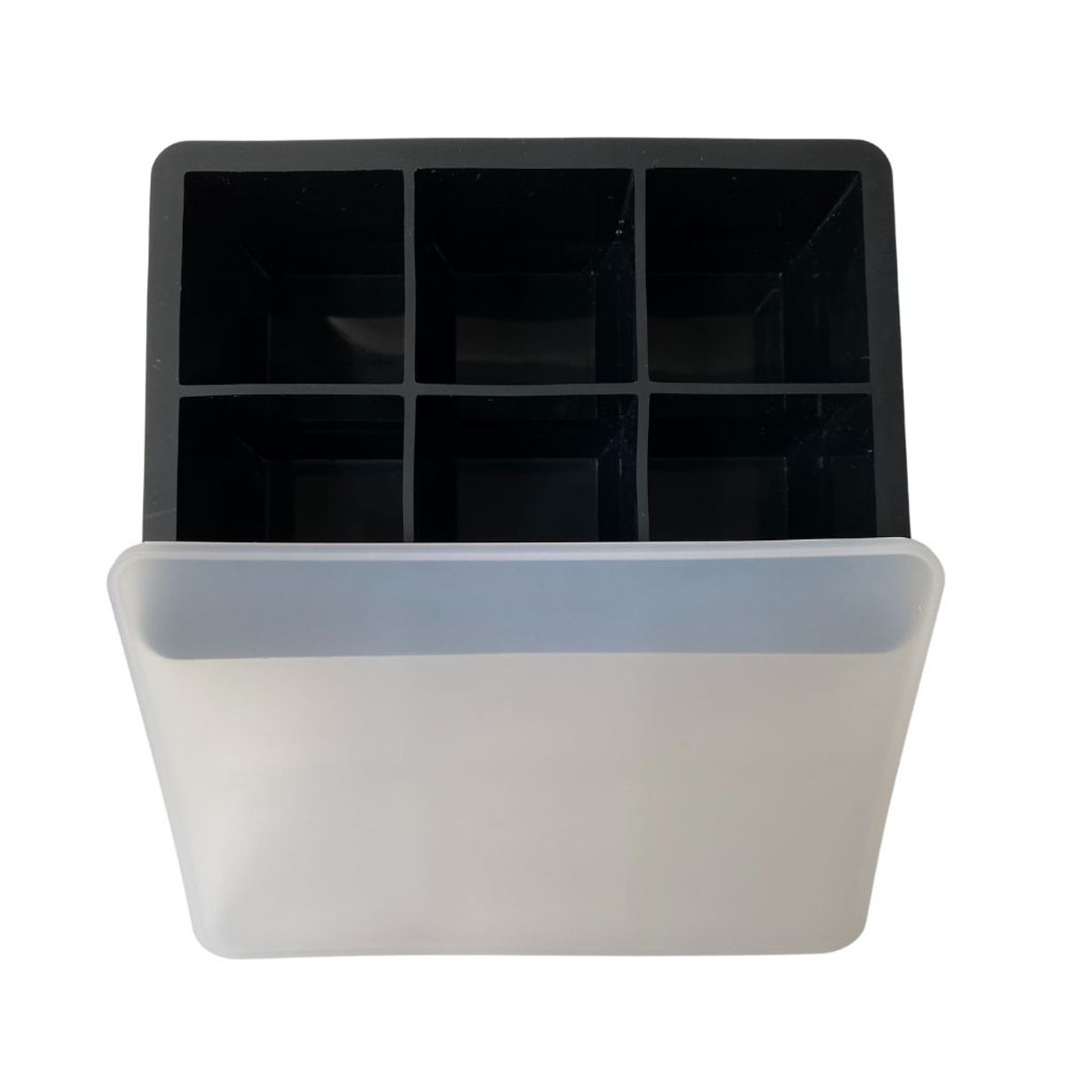 KIOXX - Cubeta de hielo de silicona KIOXX 6 cavidades Negra