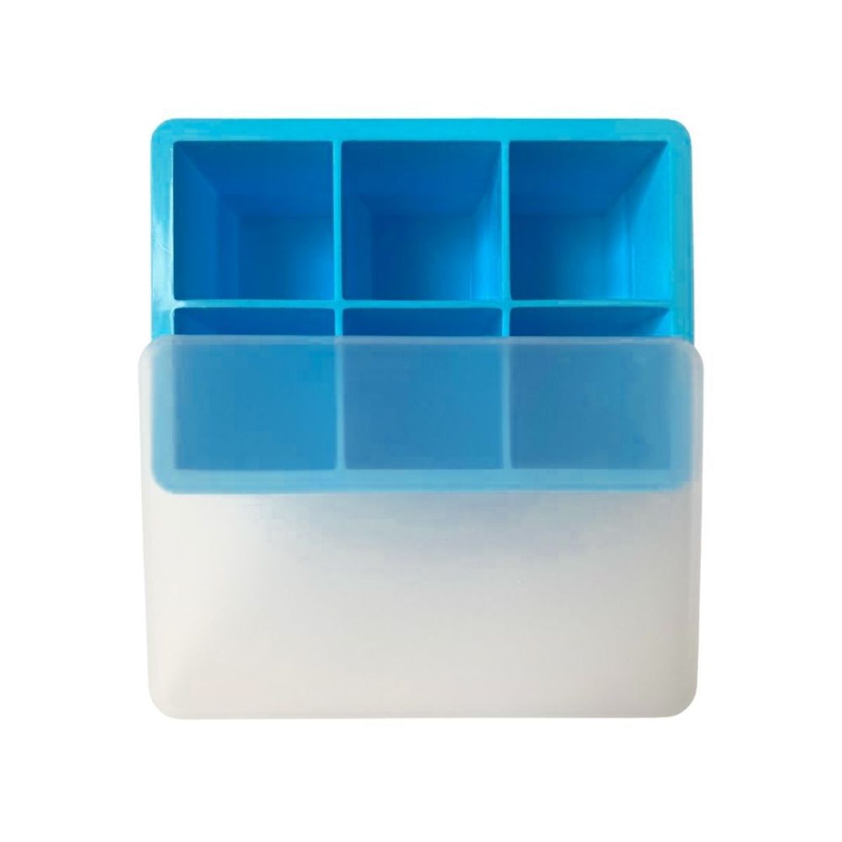 KIOXX - Cubeta de hielo de silicona KIOXX 6 cavidades Celeste
