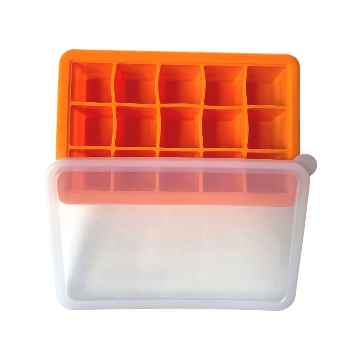 KIOXX - Cubeta de hielo de silicona KIOXX 15 cavidades Naranja