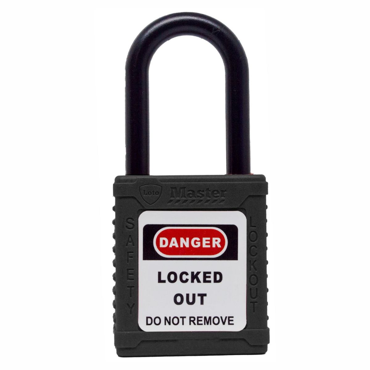 LOTO MASTER - CANDADO DE SEGURIDAD AISLADO, 1 1/2", 2 LLAVES, COLOR NEGRO