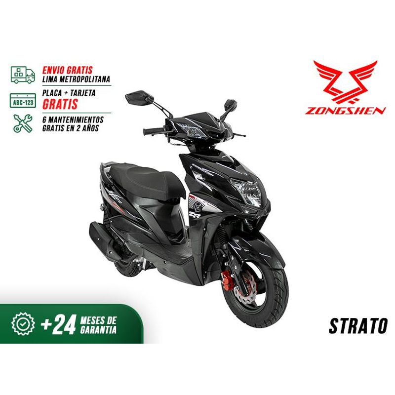 ZONGSHEN - MOTO SCOOTER ZONGSHEN ESTILO EUROPEO STRATO 125CC NEGRO