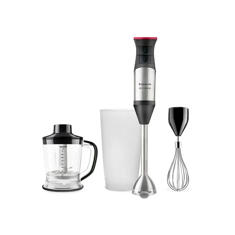 TAURUS - Batidora Taurus de Inmersión BAPI 1200 PLUX INOX Negro