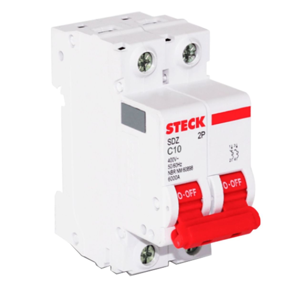 STECK - INTERRUPTOR TERMOMAGNETICO 2X50 10KA220V 6KA415V IEC60898 CURVA C.