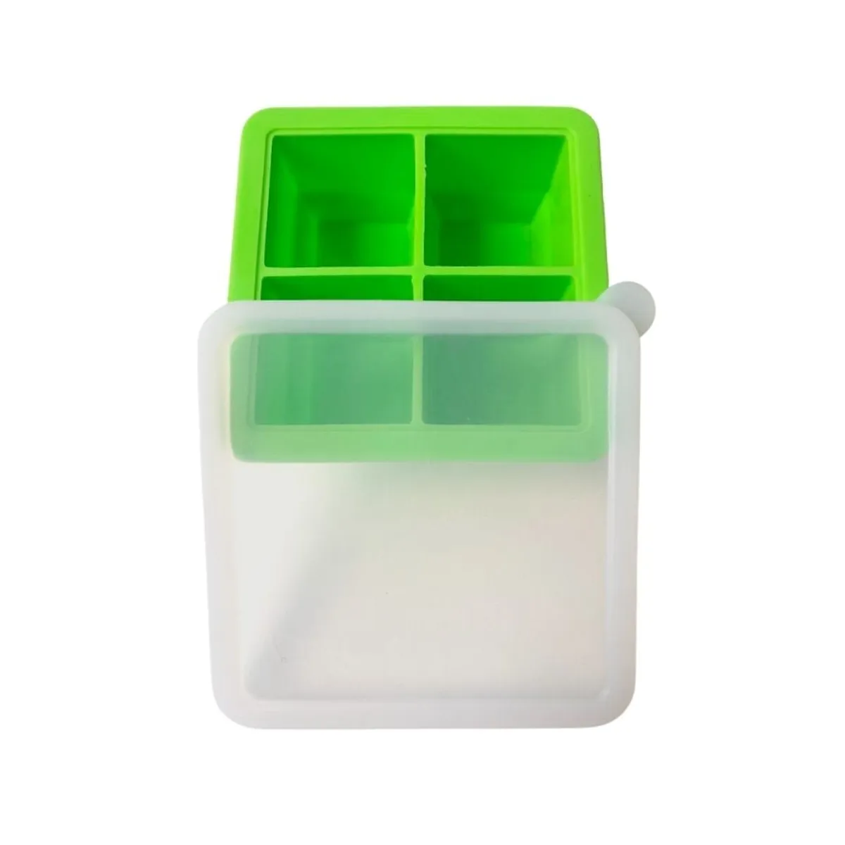 KIOXX - Cubeta de hielo de silicona KIOXX 4 cavidades Verde