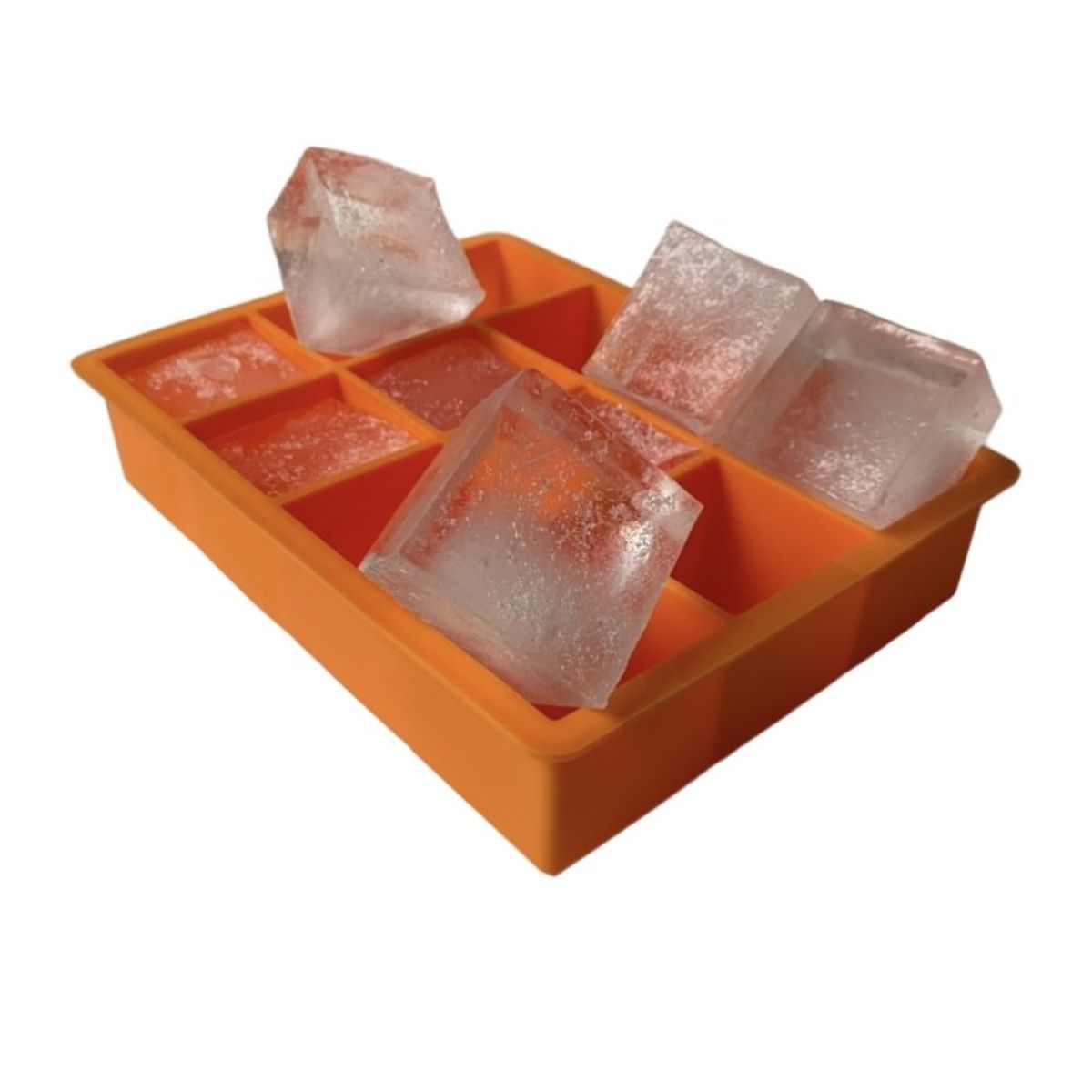 KIOXX - Cubeta de Hielo de Silicona 12 Cavidades KiOXX Naranja
