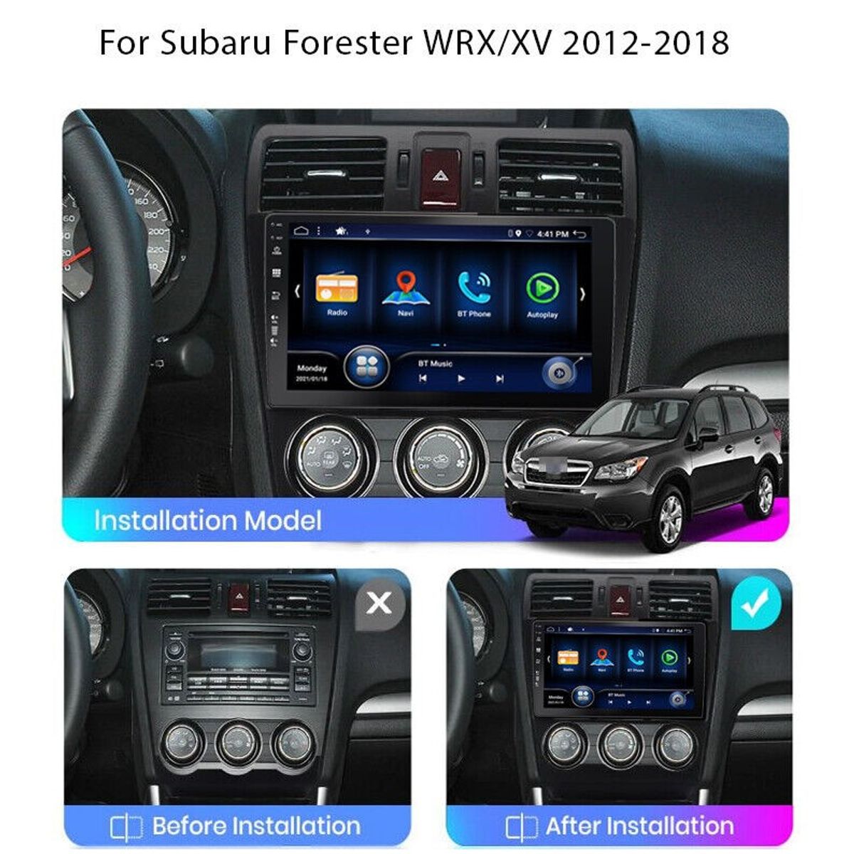 GENERICO - Autoradio Android Subaru Forester Impreza WRX STI XV 2013-2017 cámara Gratis