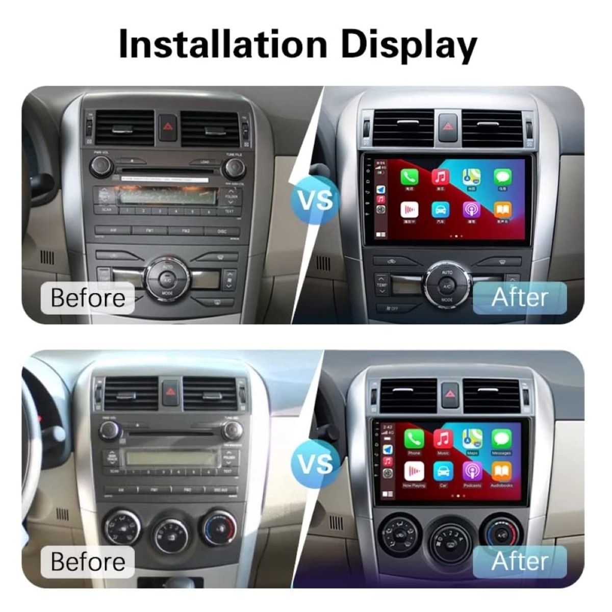 GENERICO - Autoradio Android Toyota Corolla 2006-2013 cámara Gratis