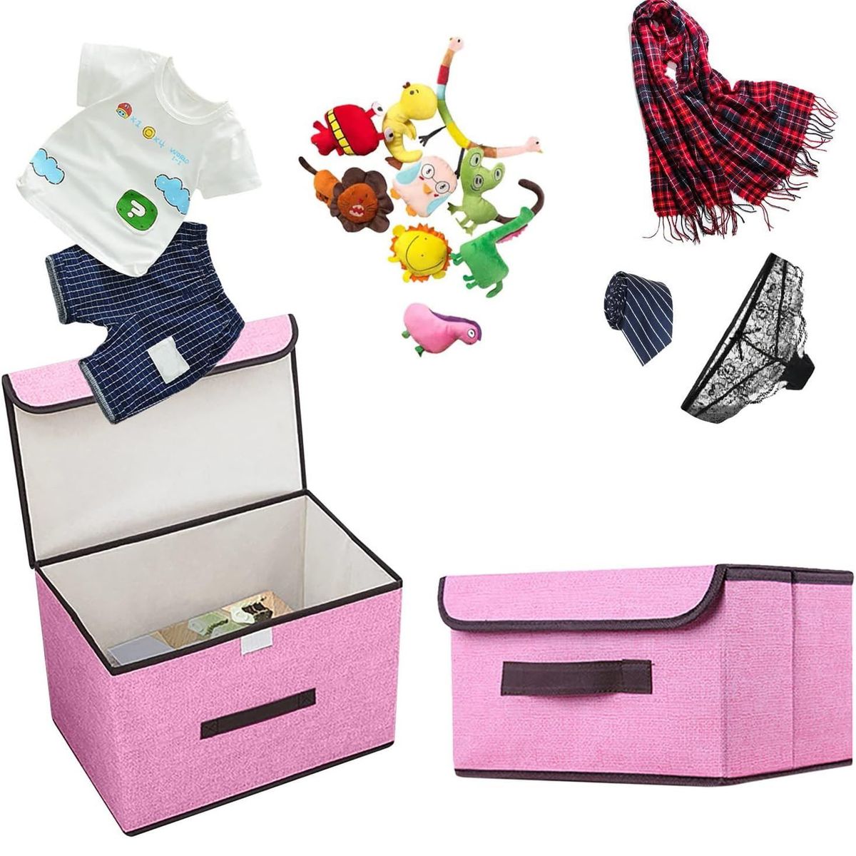 OEM - Organizador elegante caja d almacenamiento multifuncional Color Rosado