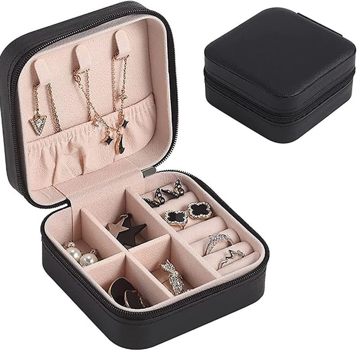 OEM - Mini Organizador de Joyas de Viaje Portátil con Cremallera