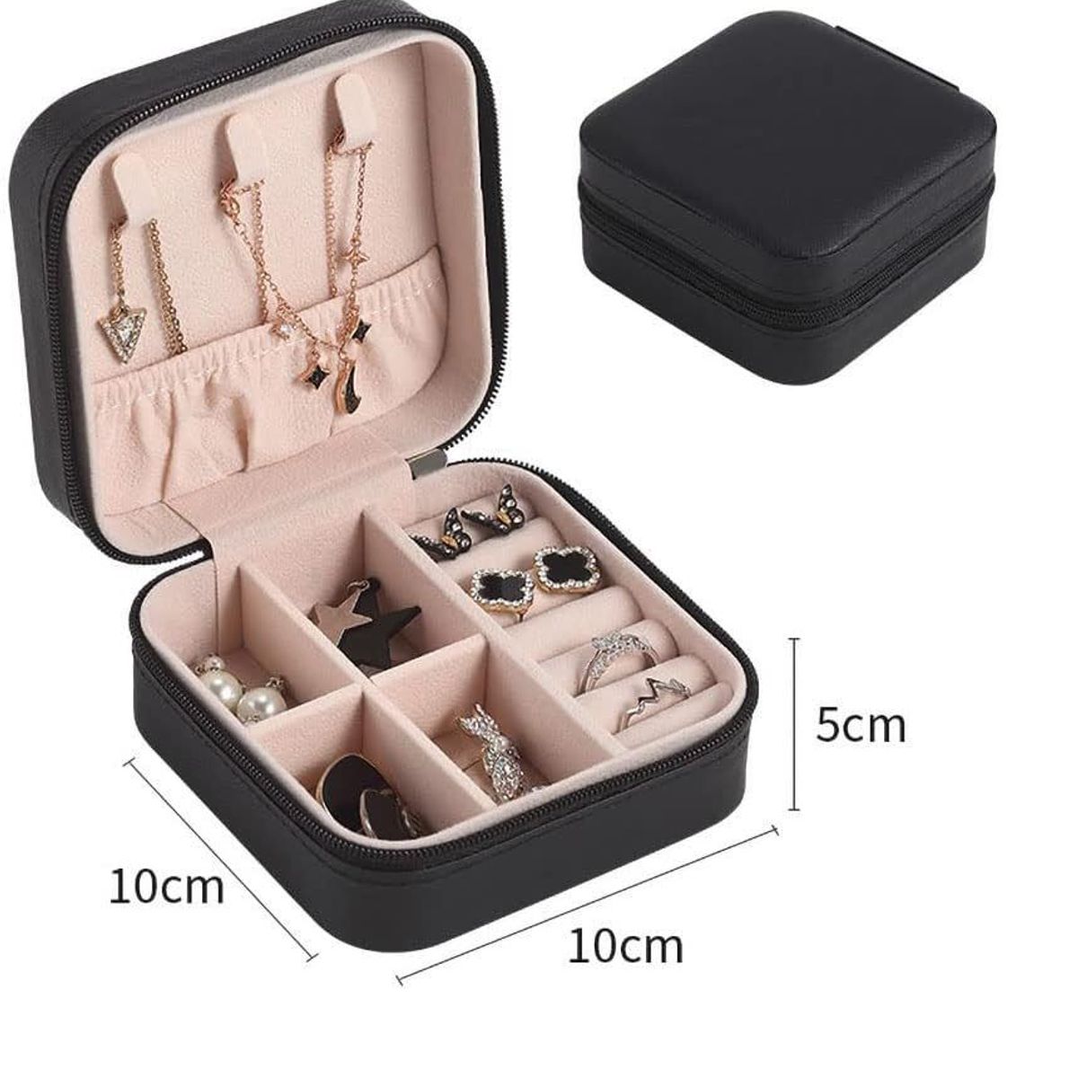 OEM - Mini Organizador de Joyas de Viaje Portátil con Cremallera