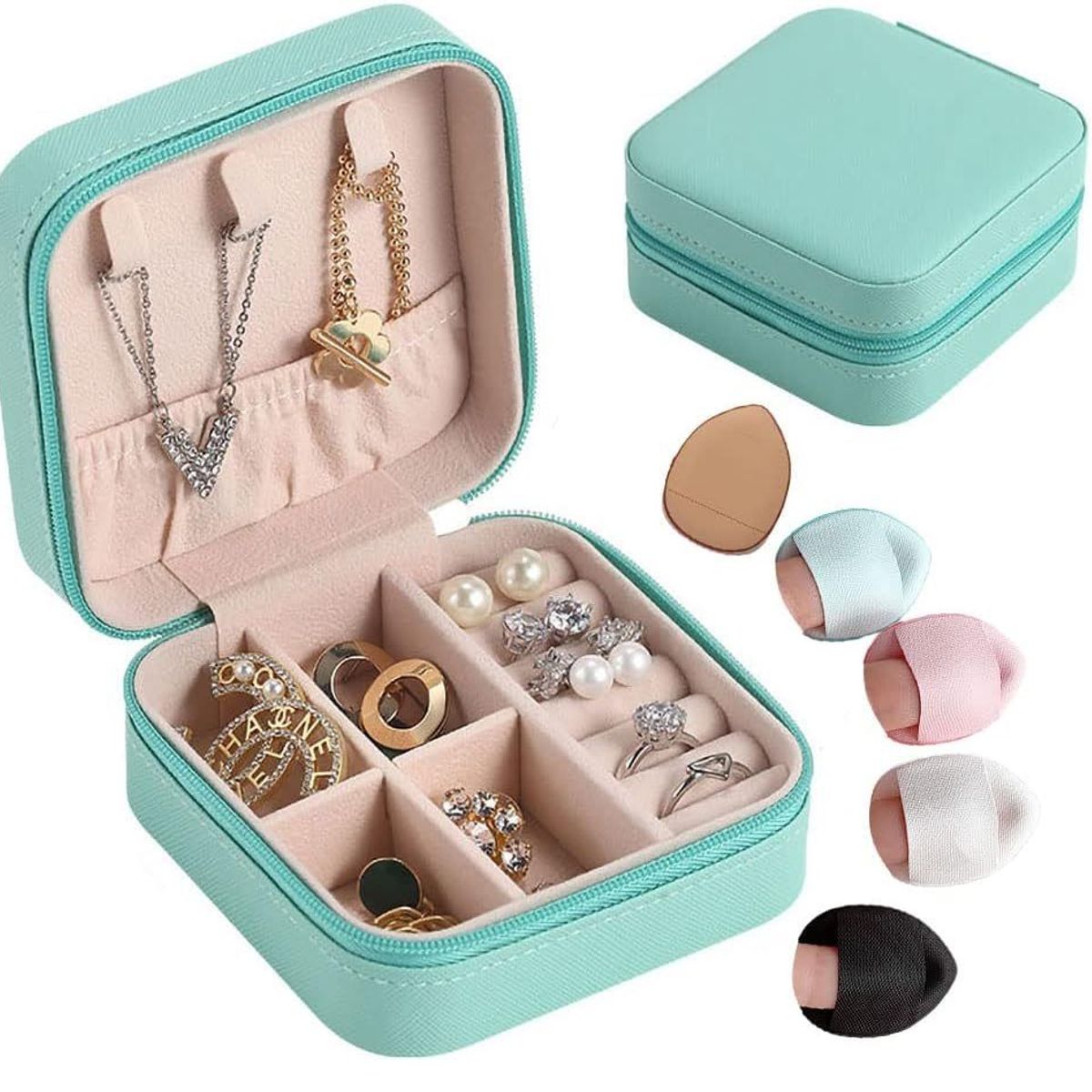 OEM - Mini Organizador de Joyas de Viaje Portátil con Cremallera