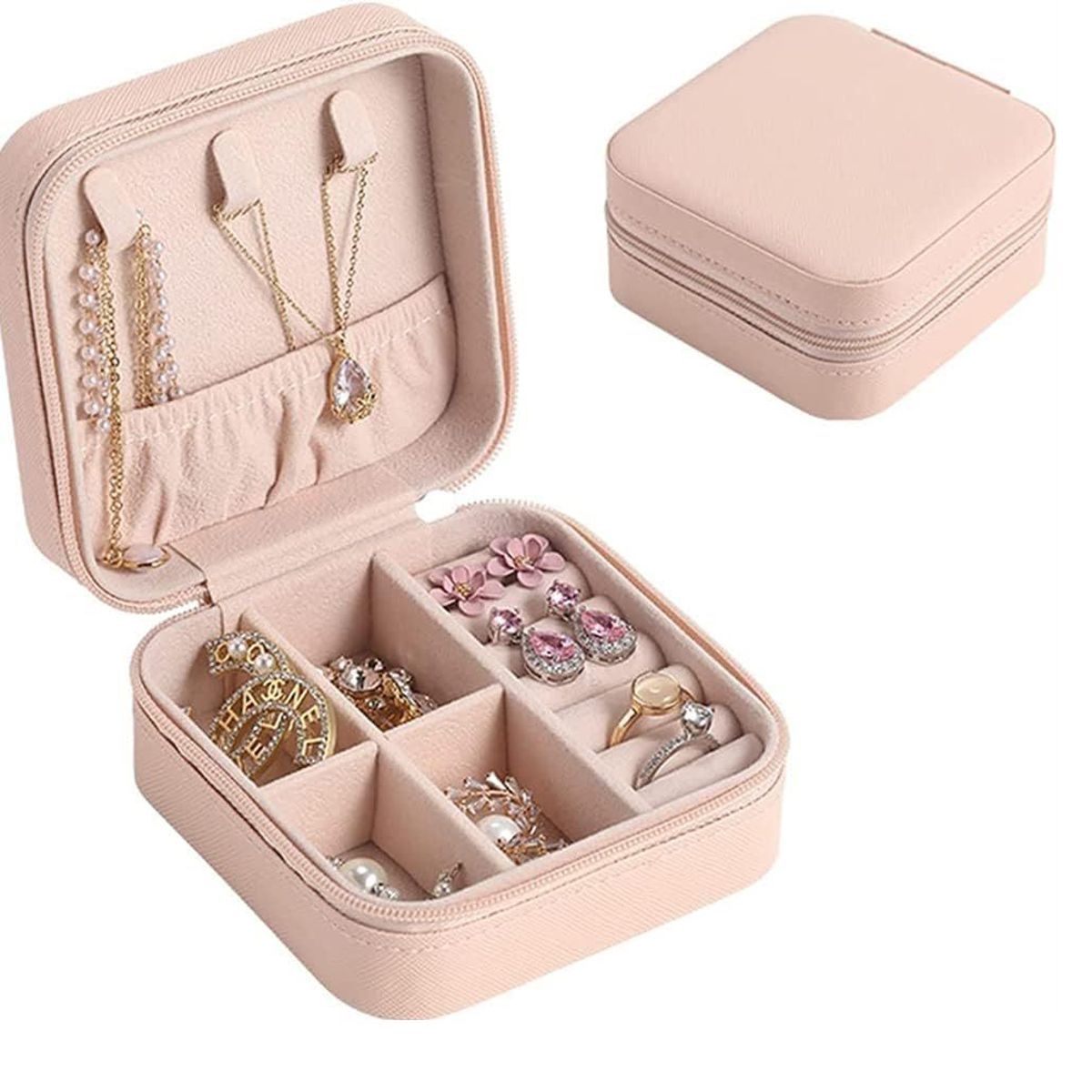 OEM - Mini Organizador de Joyas de Viaje Portátil con Cremallera