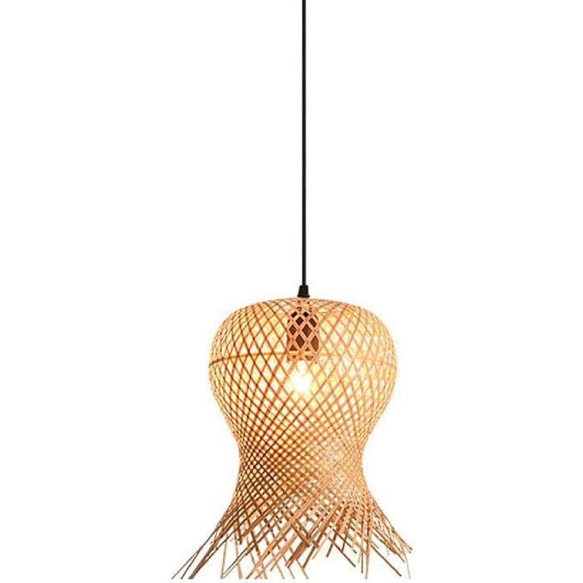 GENERICO - Lámpara colgante de bambú