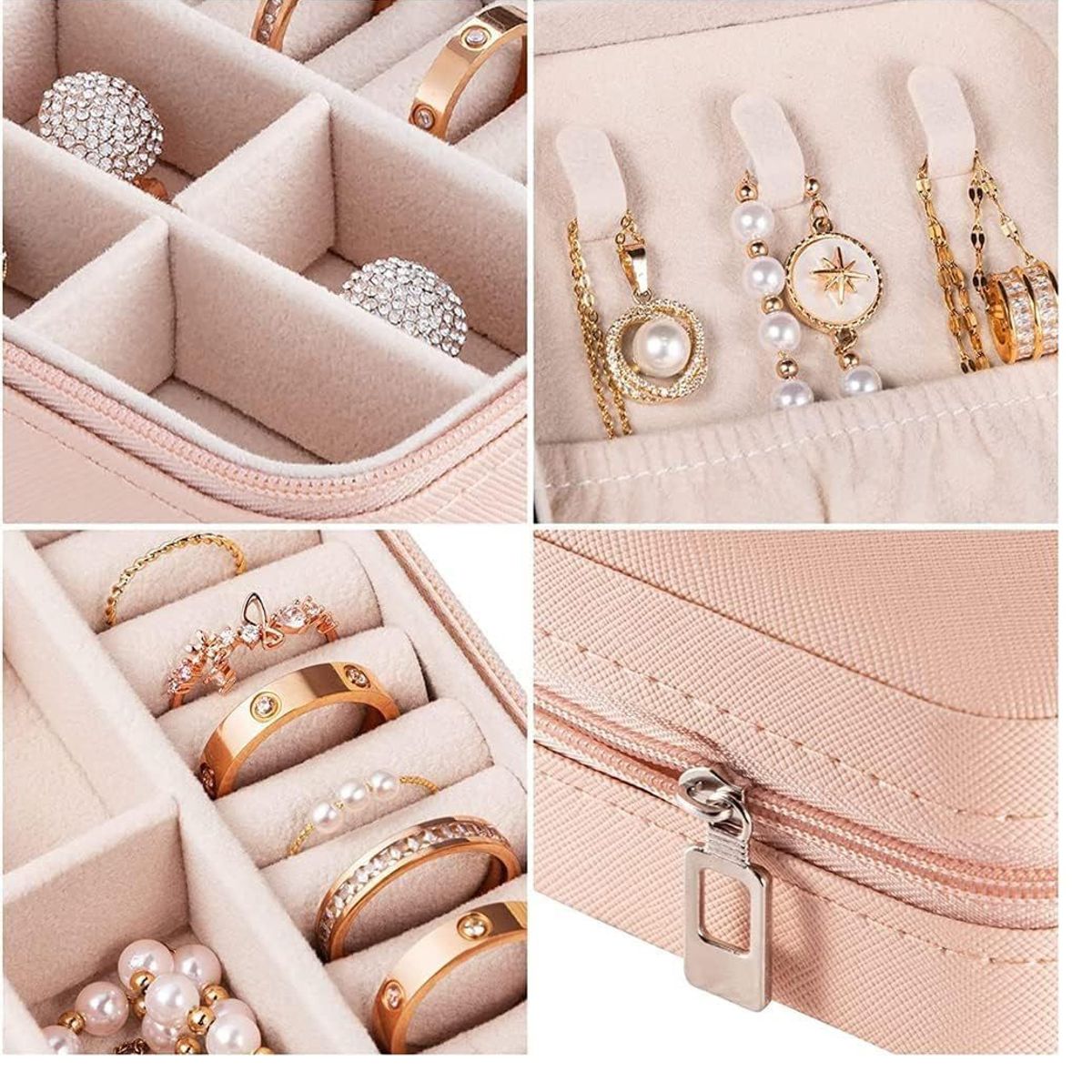 OEM - Mini Organizador de Joyas de Viaje Portátil con Cremallera