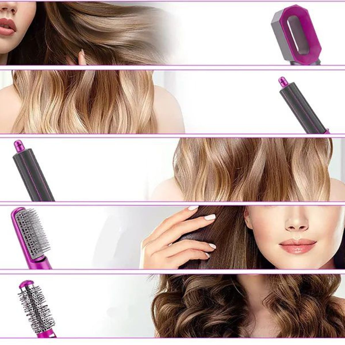 OEM - Cepillo 5 en 1 Multifuncional para múltiples tipos de cabello