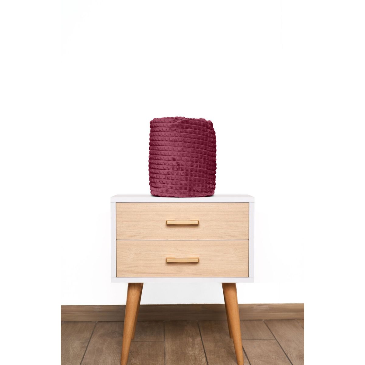 COBITEX HOME - Manta de invierno guinda 230x180cm con textura de corderito cobitex