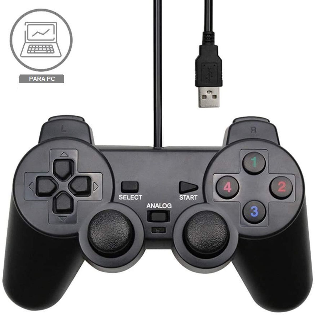 GENERICO - Mando USB para PC y Laptop modelo play 2 - Control