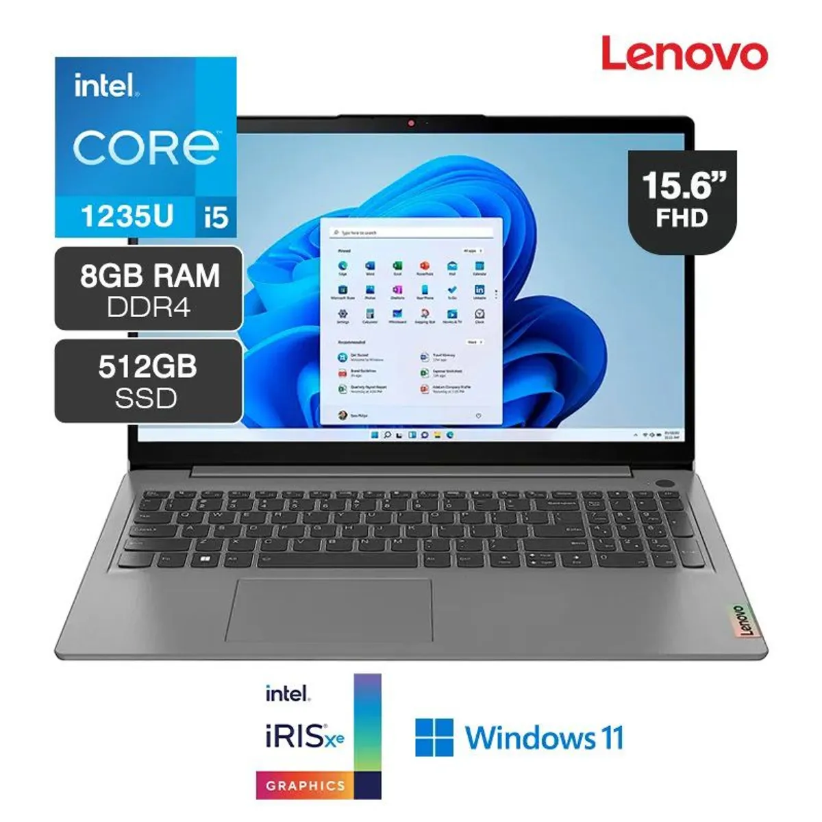 LENOVO - Laptop LENOVO IDEAPAD 3 15IAU7 15.6' I5 1235U 8GB 512GB W11