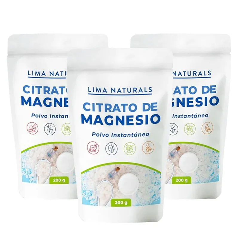 LIMA NATURALS - Citrato de Magnesio Lima Naturals 200 g Pack x 3