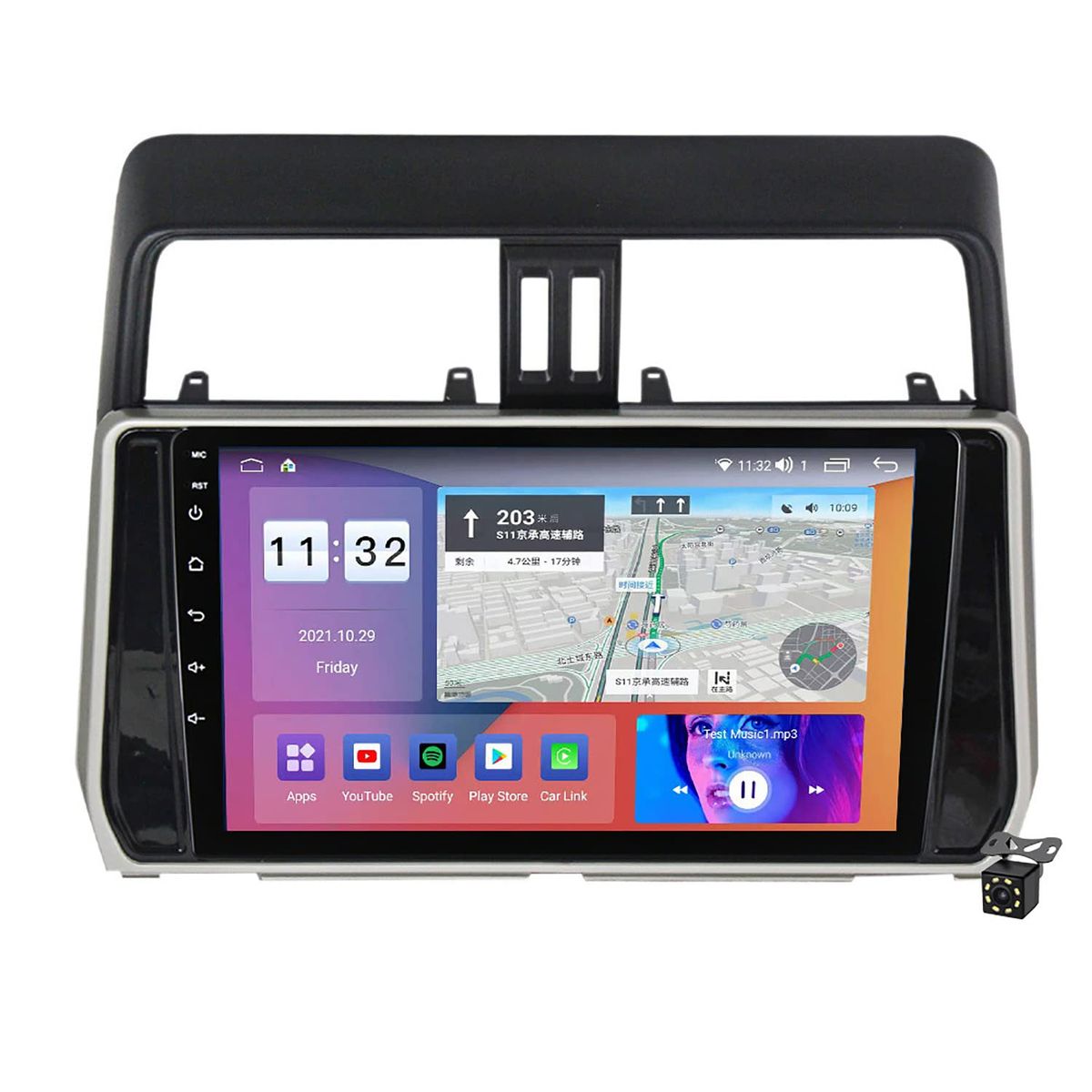 GENERICO - Autoradio Android Toyota Land Cruiser Prado 2019-2021 cámara Gratis