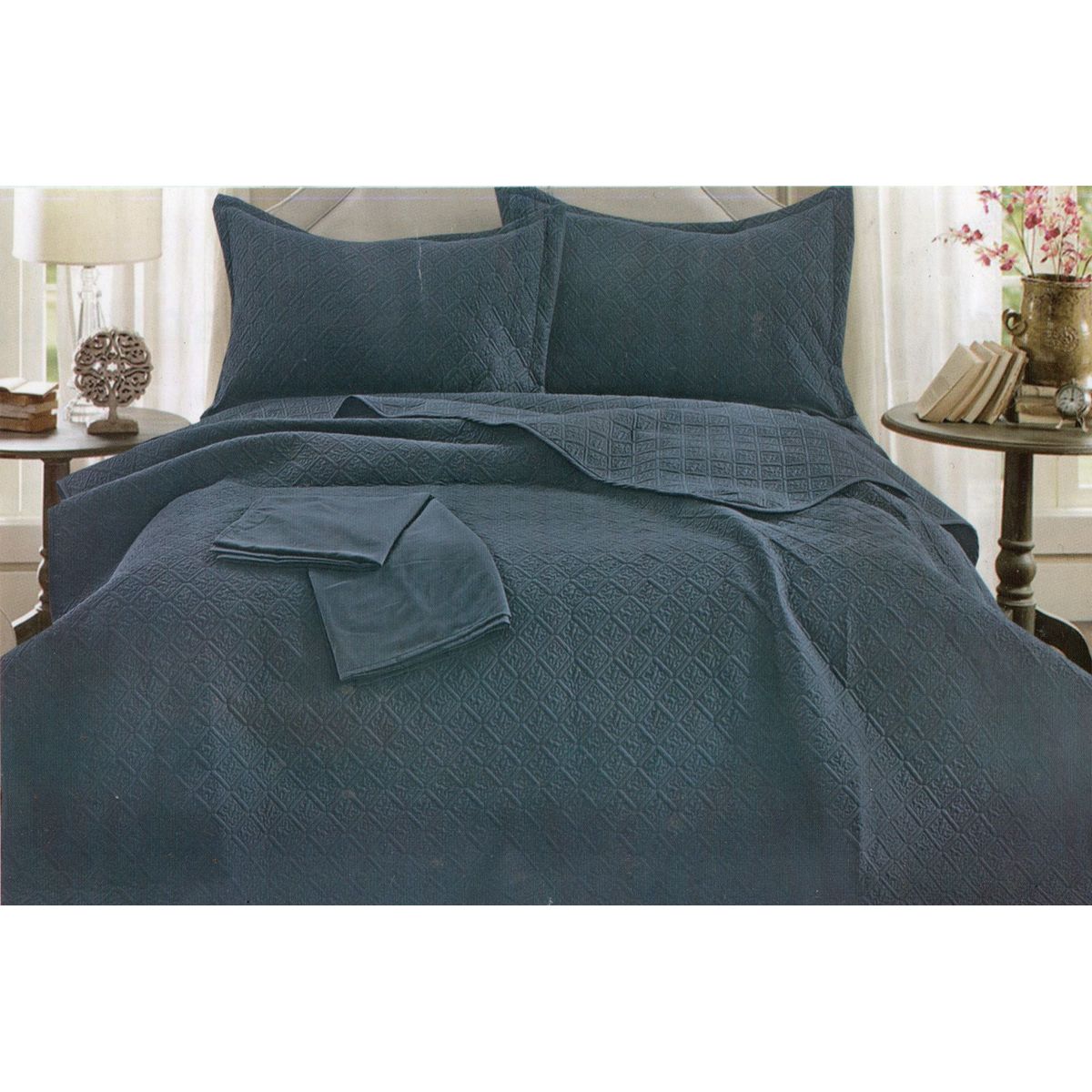 MINGDA - Set de Cubrecama + Juego de sabanas + fundas  2 Pz 100% Algodón