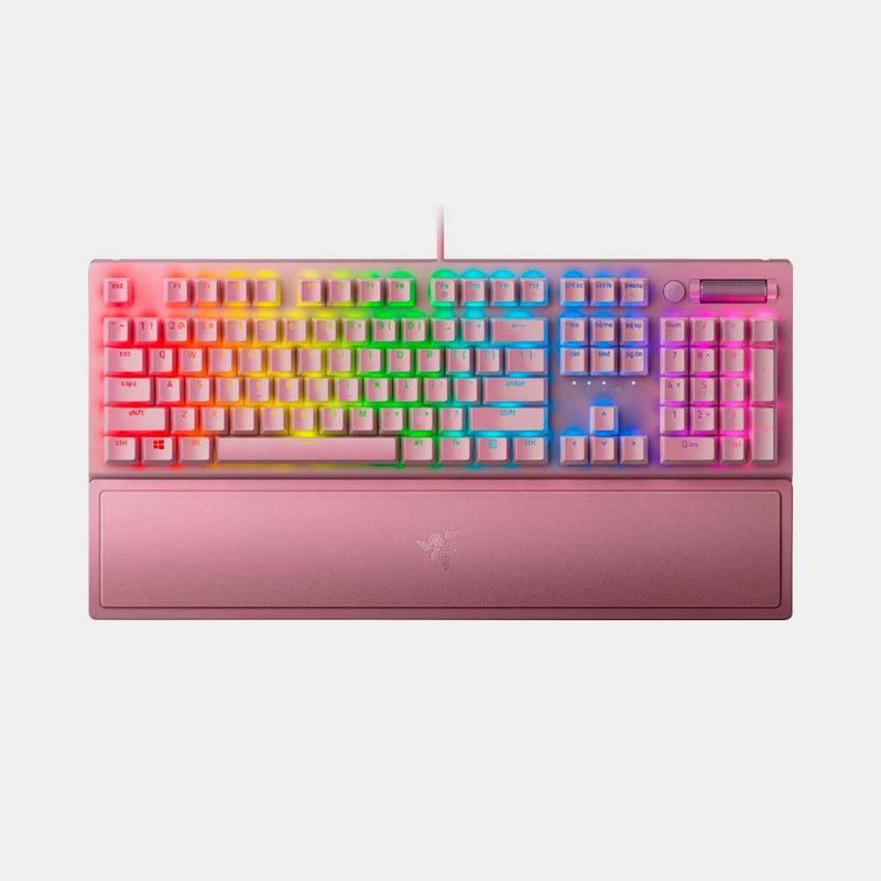 RAZER - TECLADO RAZER BLACKWIDOW V3 QUARTZ MECHANICAL GREEN SWITCH CHROMA RGB