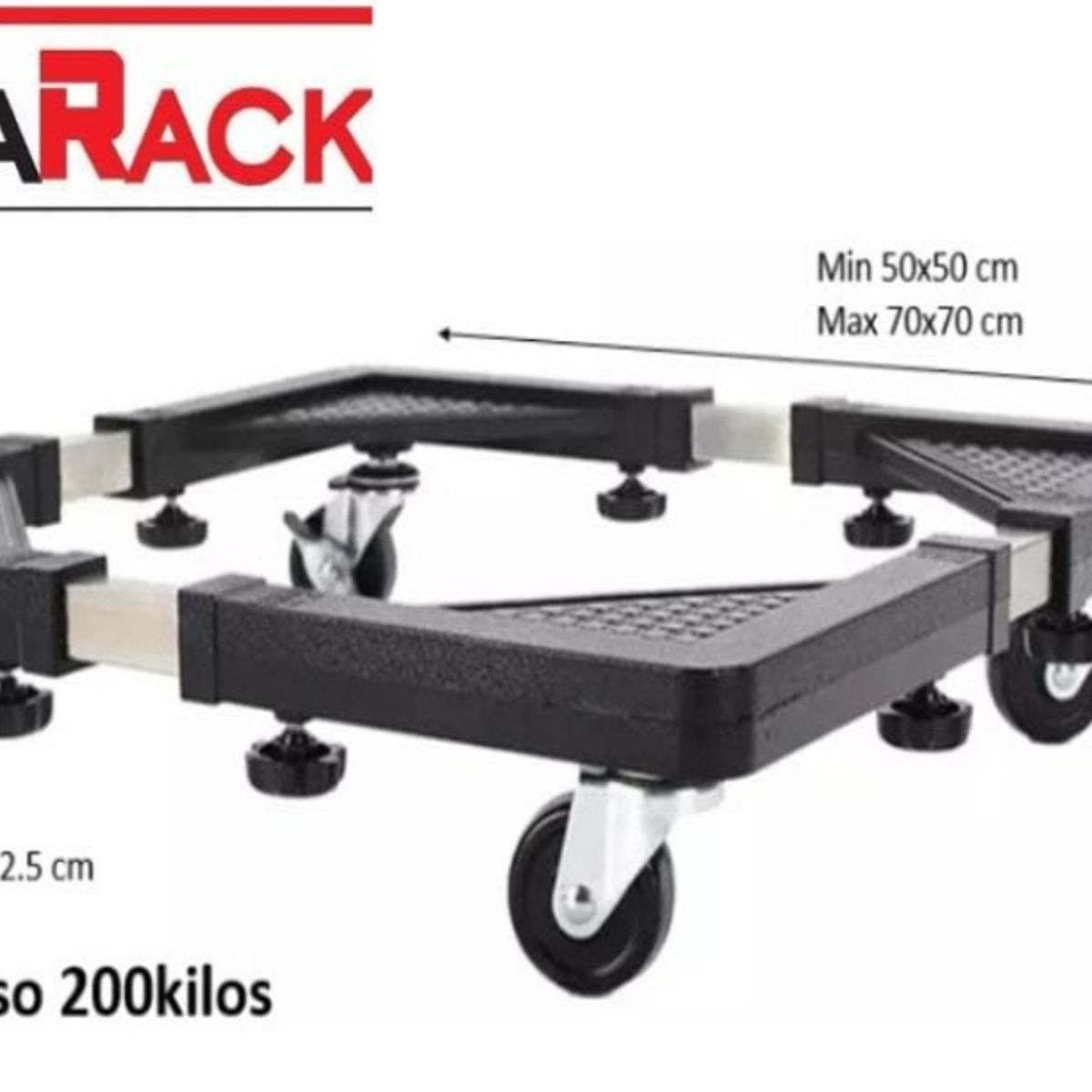 GENERICO - BASE GRUESO CON RUEDAS PARA LAVADORA REFRI 200kg