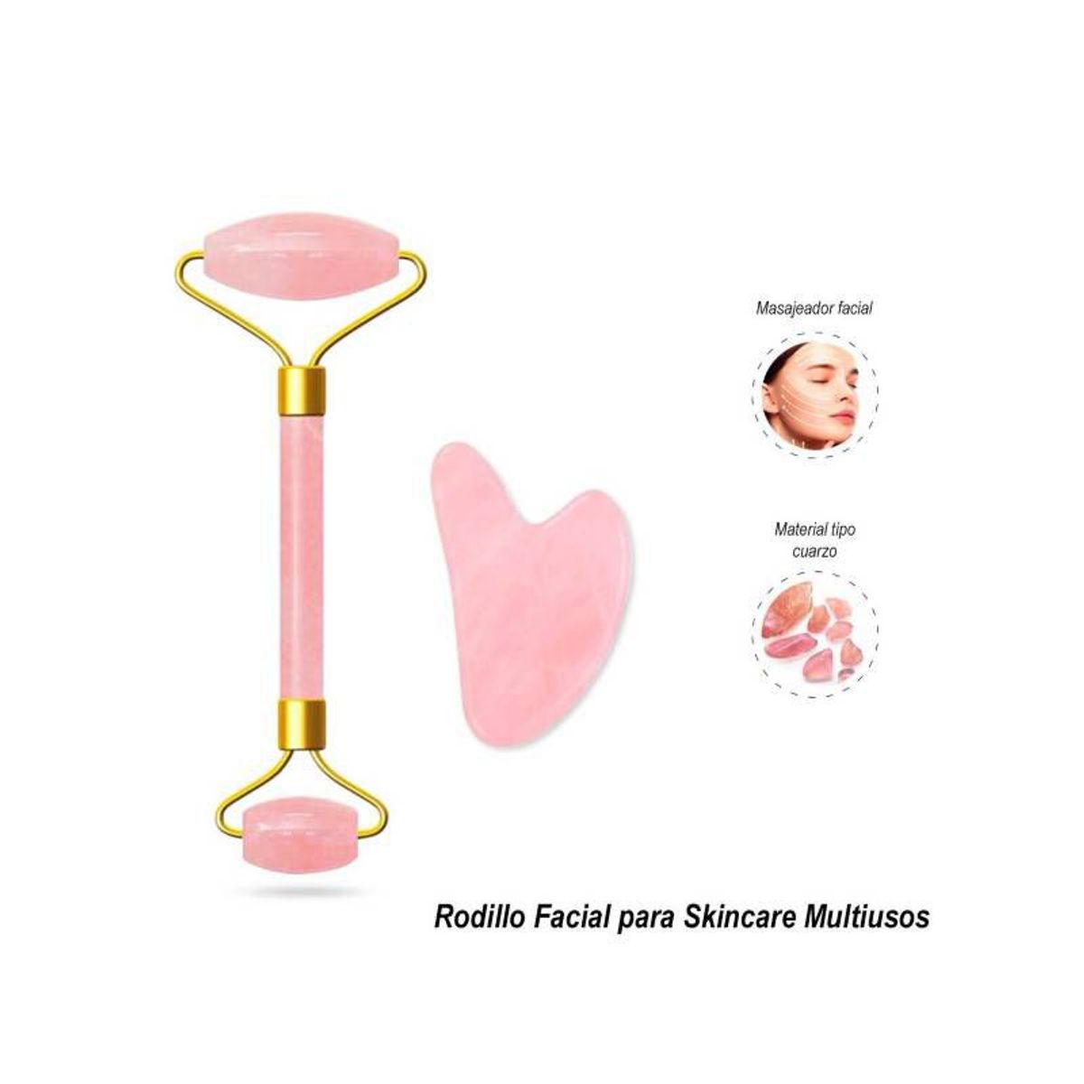 GENERICO - Rodillo facial de cuarzo
