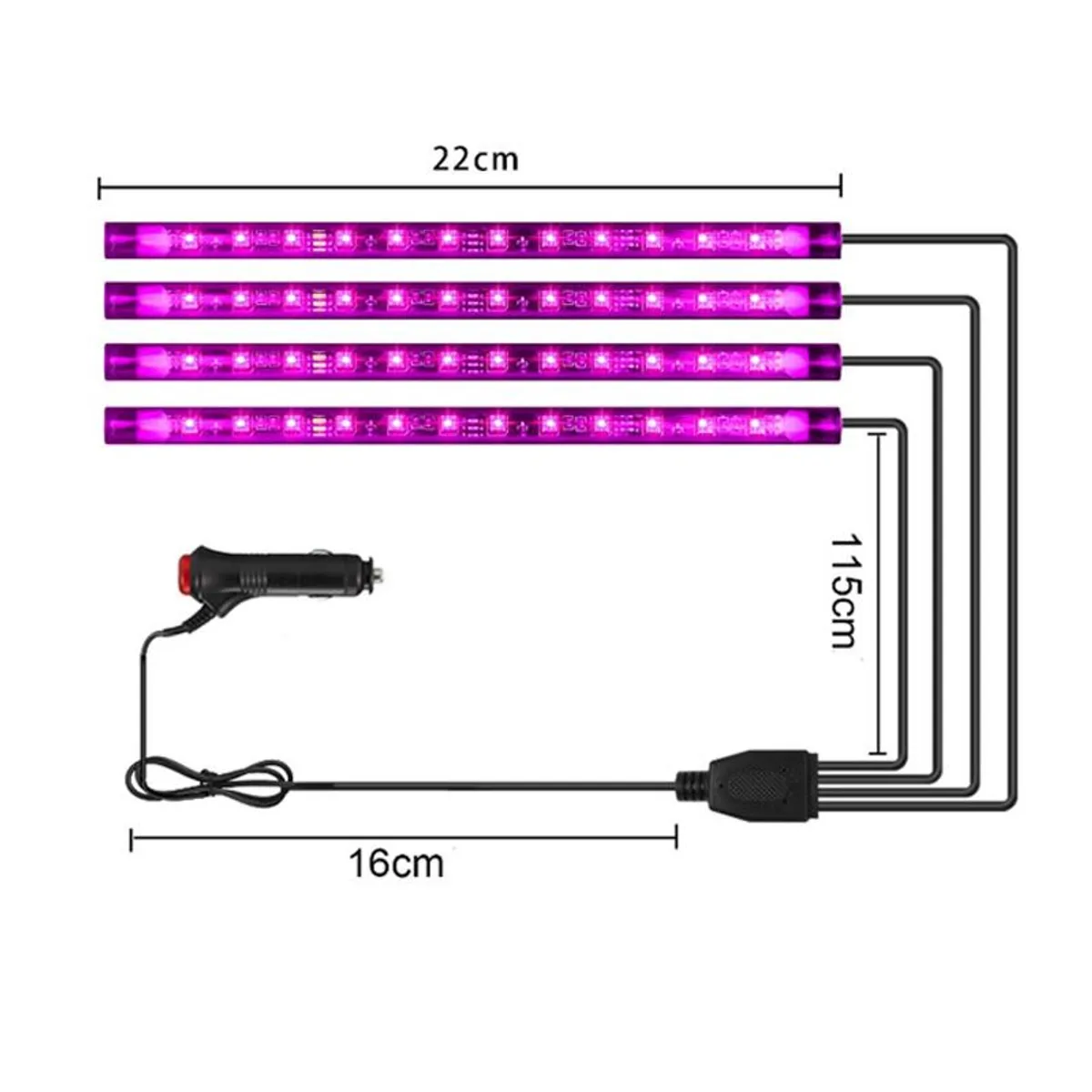 GENERICO - Luces led para interior de auto luz para carro
