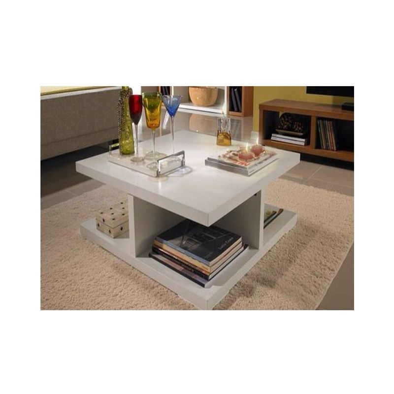 AMUEBLE - Mesa de centro  * PALAO *  BLANCO  MELAMINA 18MM  AMUEBLE