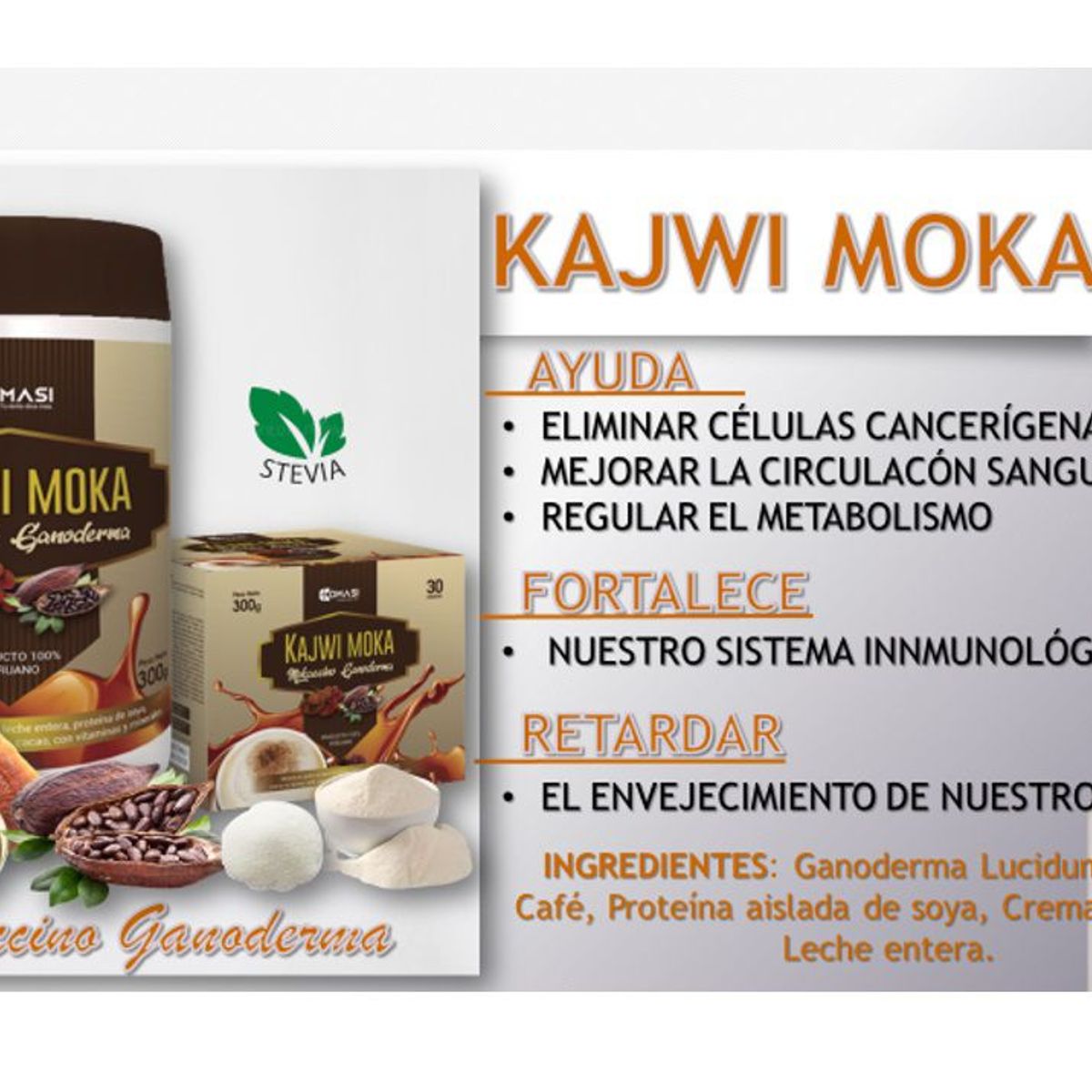 GENERICO - Café Kajwi Premium  Ganoderma  Curcuma  Espirulina