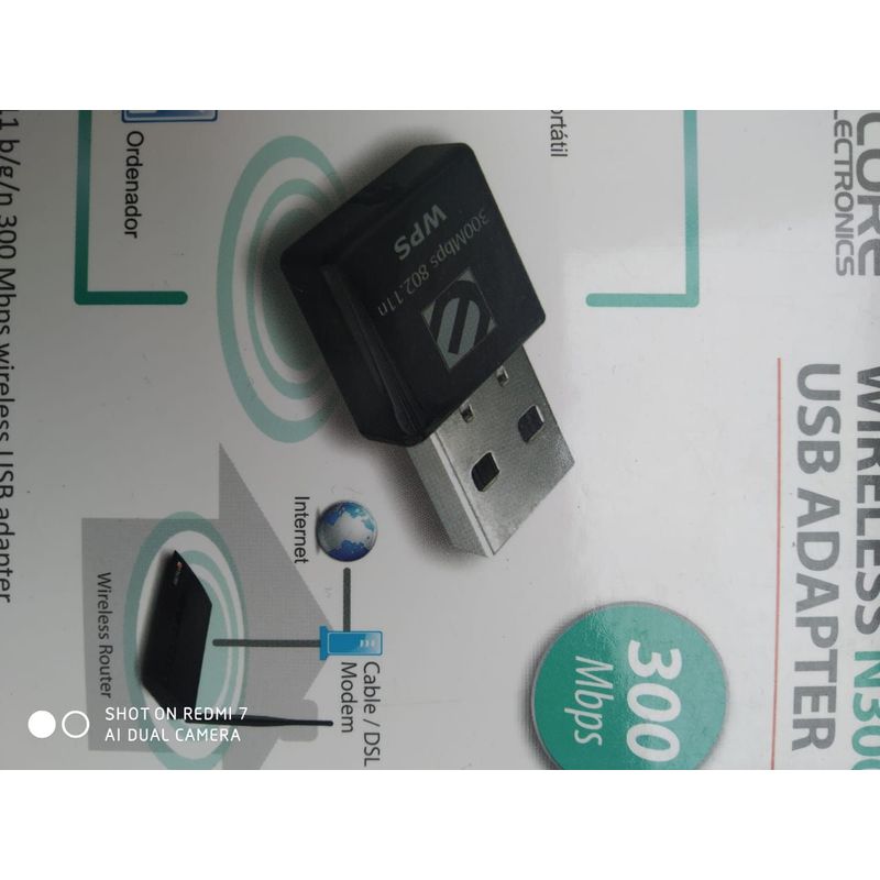 ENCORE ELECTRONICS - MINI ADAPTADOR NANO USB N300 ENCORE WiFi 300Mbps 80211bgn