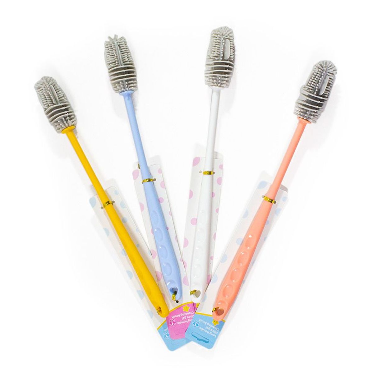 GENERICO - Pack de Cepillos para Botellas de Gel de Sílice con Mango Largo