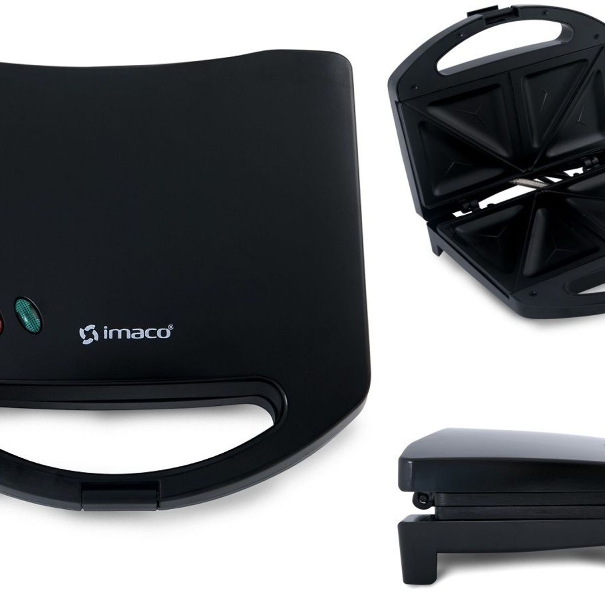 IMACO - Sandwichera Maker 2 Panes Imaco IST101N Negro
