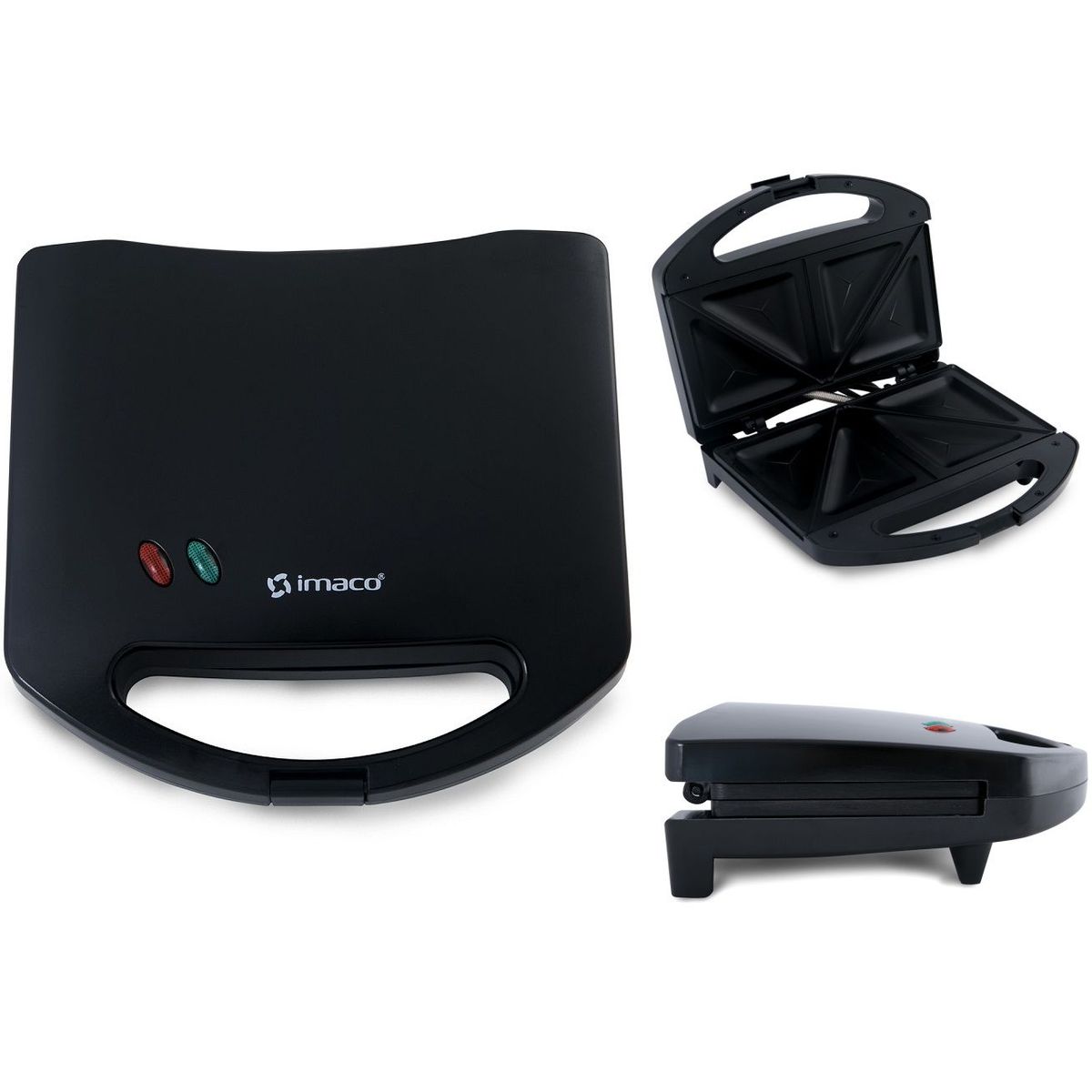 IMACO - Sandwichera Maker 2 Panes Imaco IST101N Negro