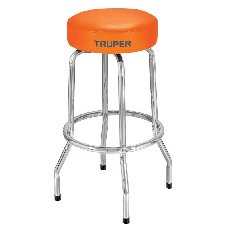 TRUPER - Banco bar asiento giratorio acero cromado Truper
