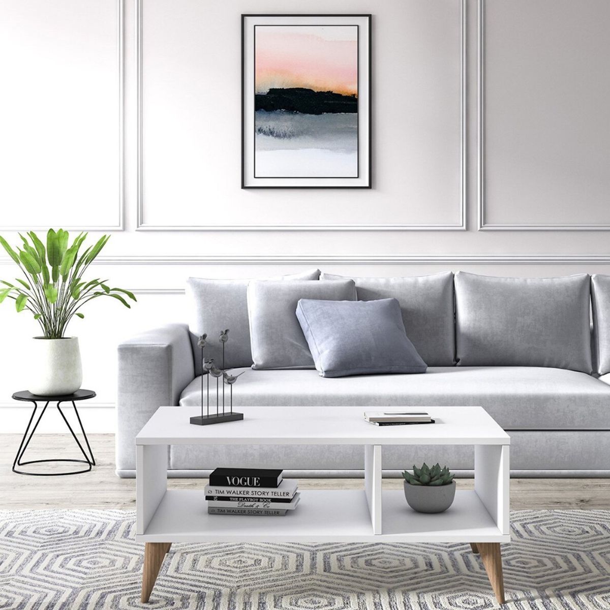 VENTITAS HOME - Mesa de Centro Vintage Wendy Ventitas Perú Blanco